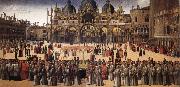 BELLINI, Gentile Procession in Piazza San Marco oil on canvas